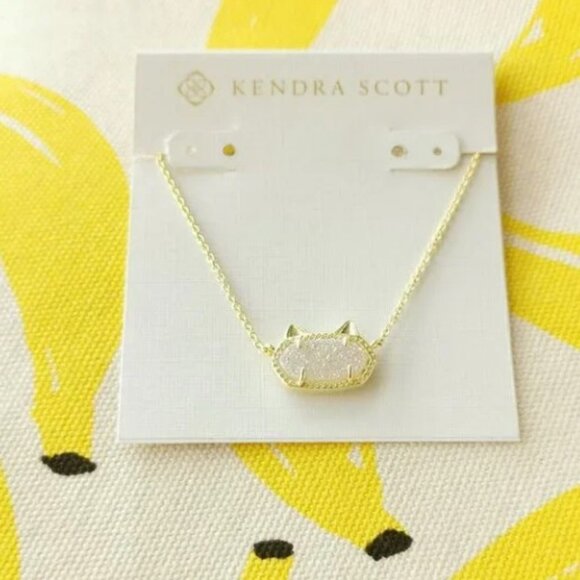 Kendra Scott Elisa Cat Necklace - Gold & Drusy - Picture 1 of 3